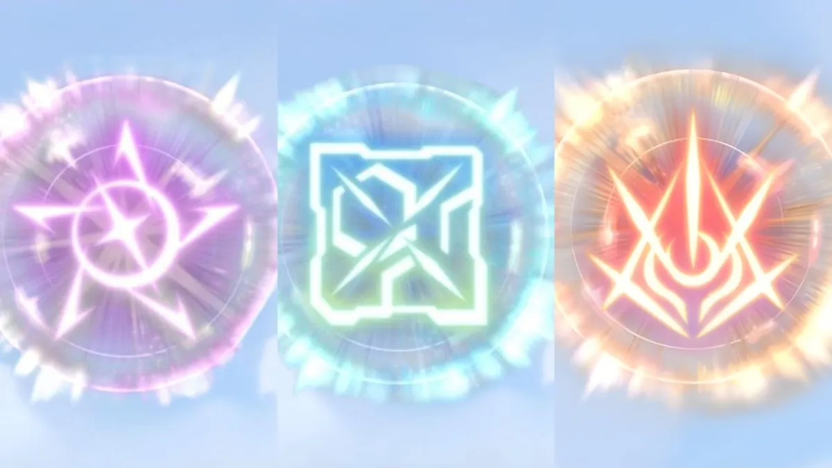 A split screen image of Granblue Fantasy Sigils showing a special, a defensive, and an offensive Sigil.