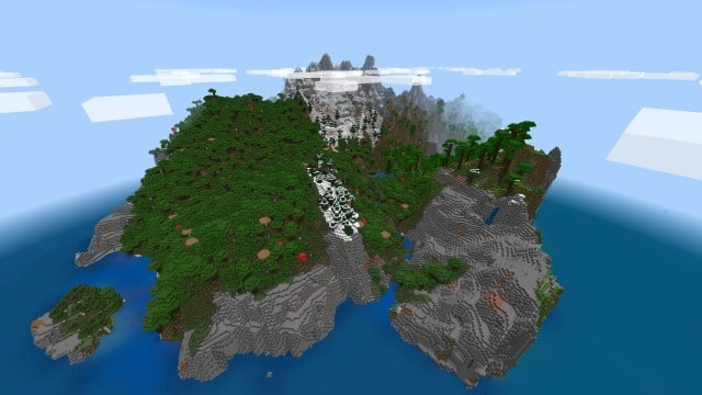 Isle of mountains seed from Minecraft.