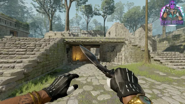 A player holding a Kukri Knife in CS2.