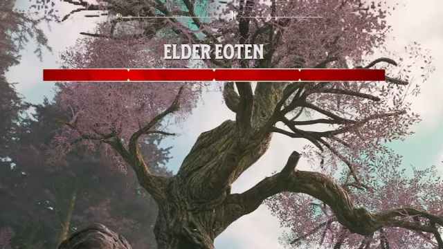 The Elder Eoten and its health bar.