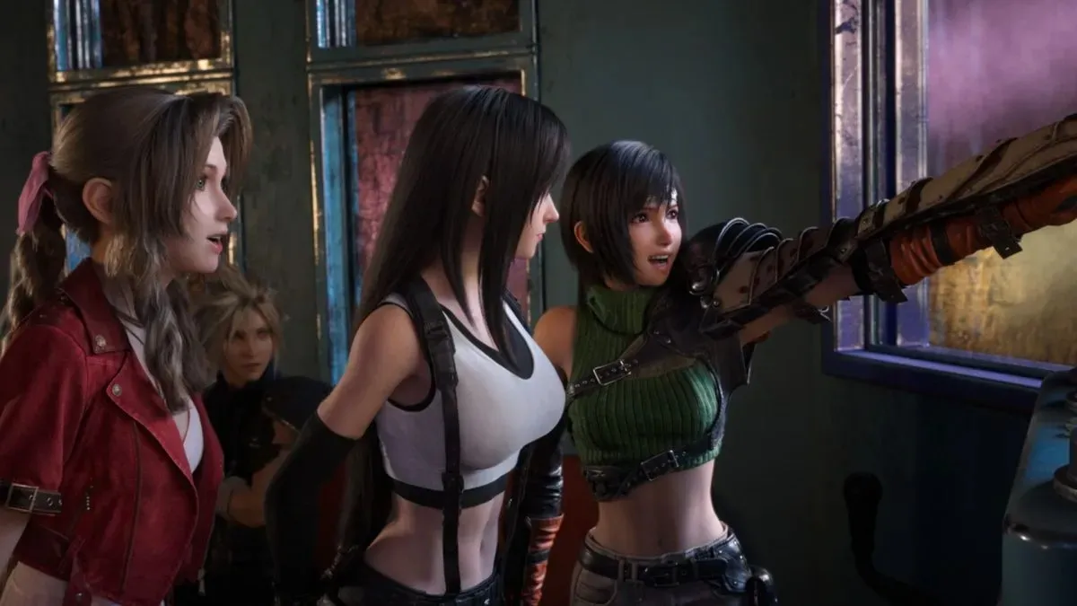 An image showing Tifa, Yuffie, and Aerith in FF7 Rebirth.