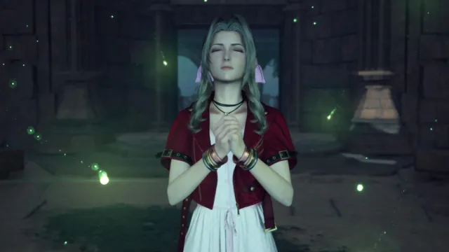 Aerith praying in final fantasy 7 rebirth