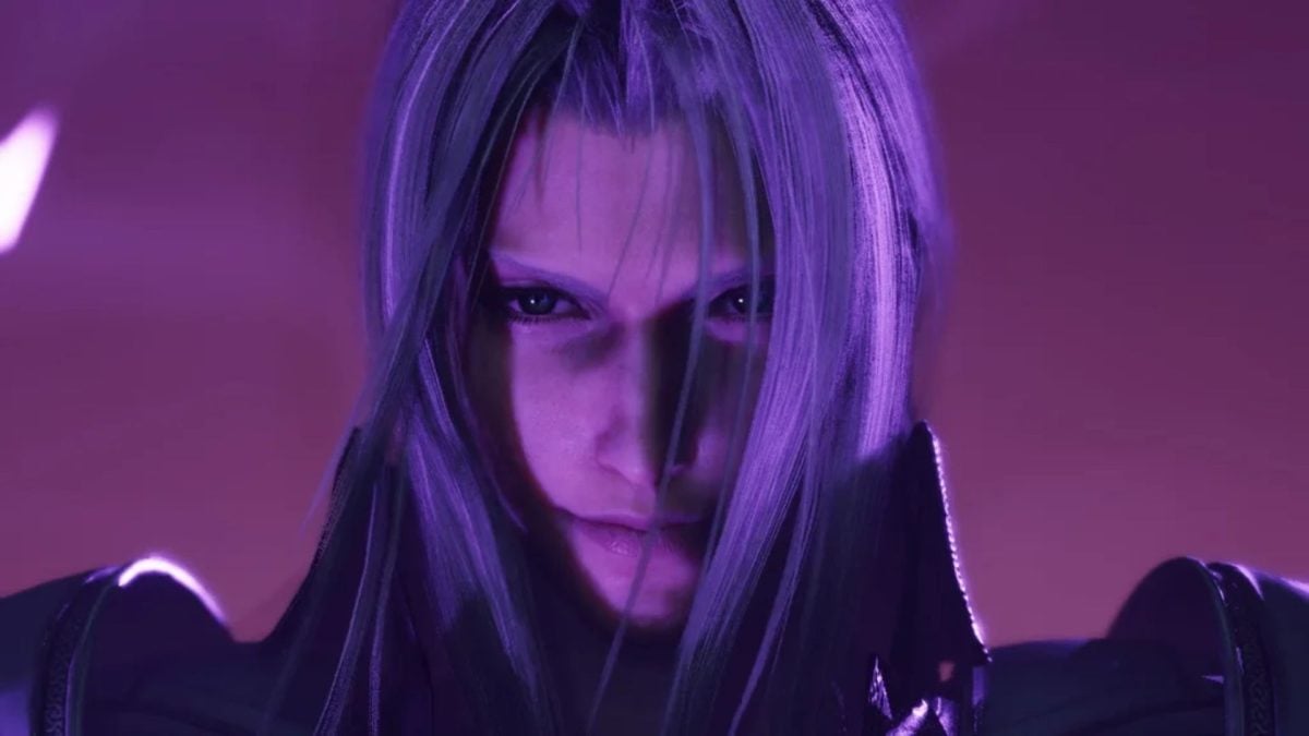close up of sephiroth in ff7 rebirth