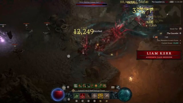 Screenshot of the gauntlet being run during campfire chat diablo 4