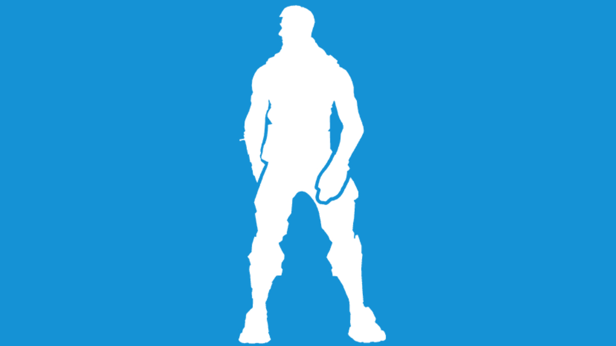 headbanger emote fortnite against a blue background