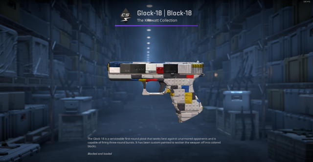 The Glock-18 | Block-18 weapon in CS2.