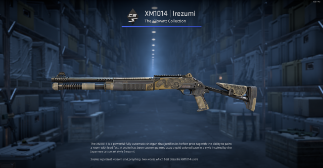 The XM1014 | Irezumi weapon in CS2.