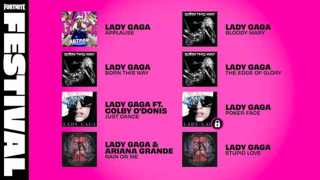 Lady Gaga jam tracks in Fortnite