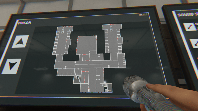 The Prison map in Phasmophobia.