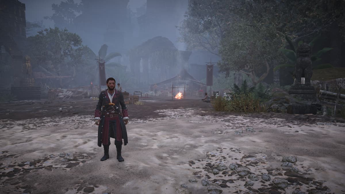 Pirate standing on the shores of Lost City of Prei