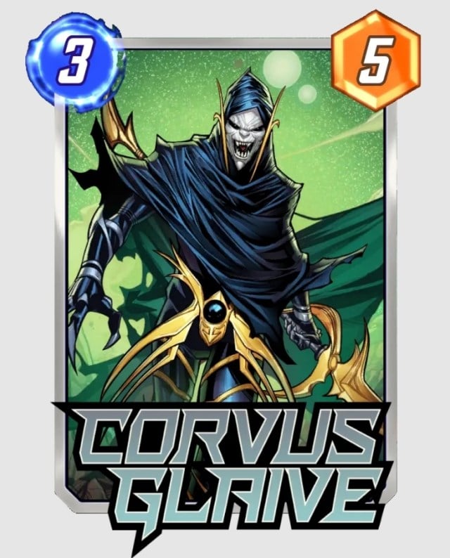 Corvus Glaive Marvel Snap card