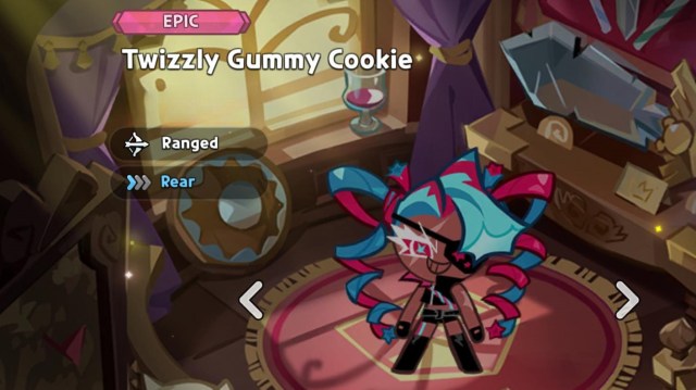 Twizzly Gummy Cookie in the cookie menu.