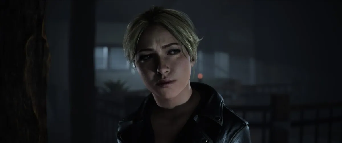 Until Dawn character looking at the camera.