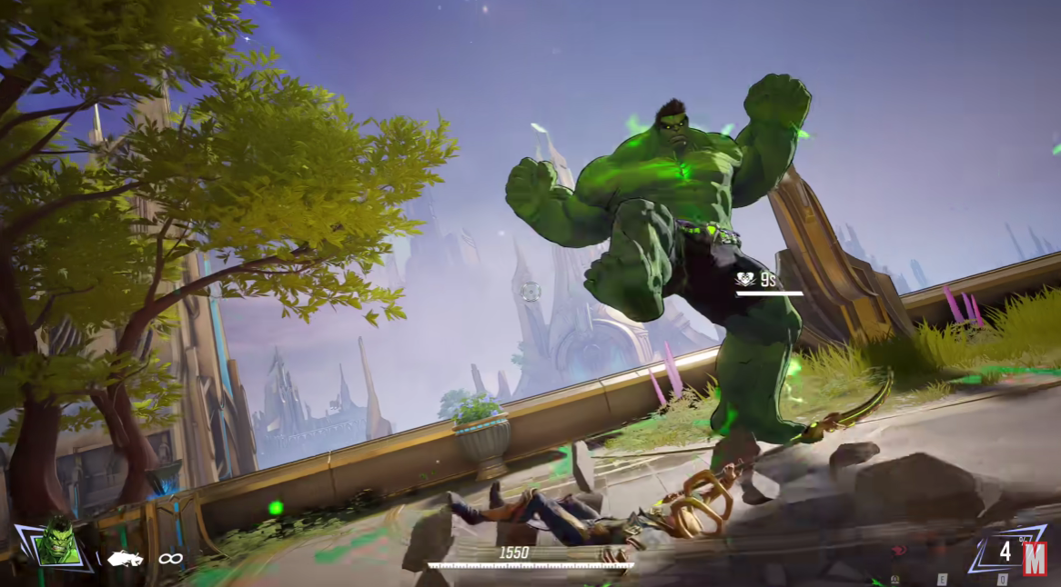 An image of Hulk smashing Loki from Marvel Rivals.