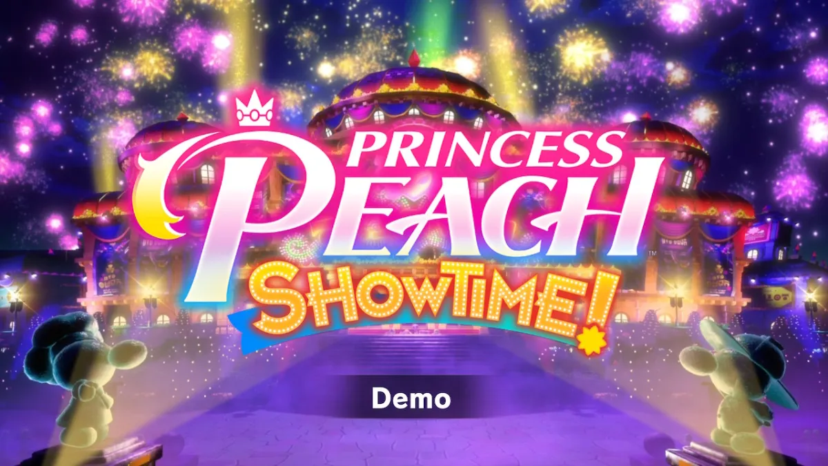 Princess Peach Showtime demo titles screen