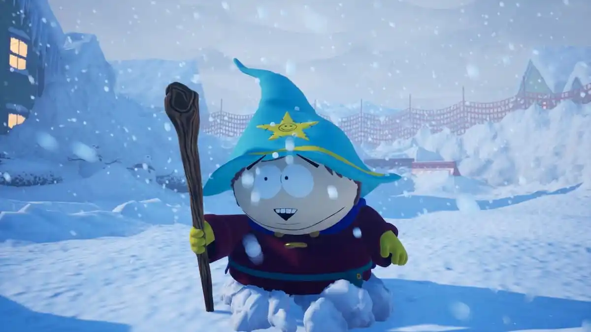 An in game of Cartman from South Park: Snow Day