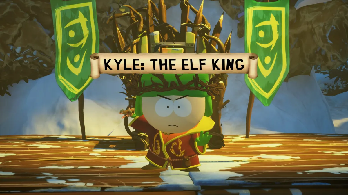 An in game image of Kyle from South Park: Snow Day!