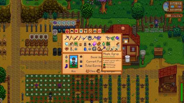 Maple Syrup in inventory in Stardew Valley