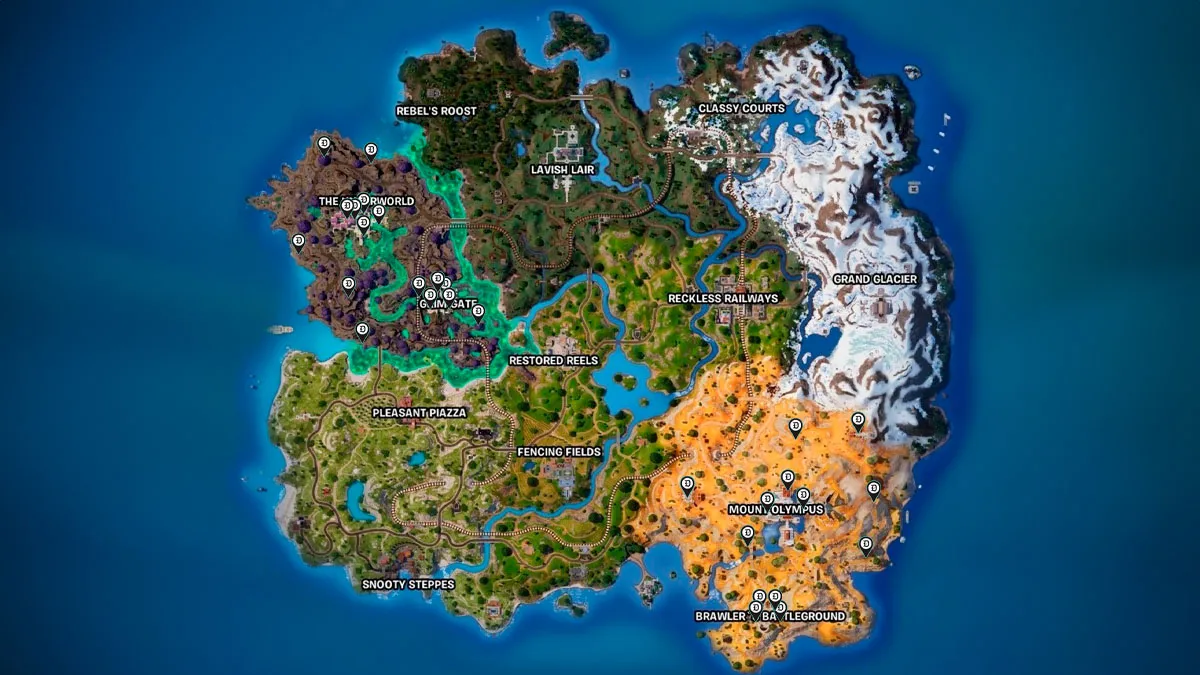 All God Chest Locations Fortnite 