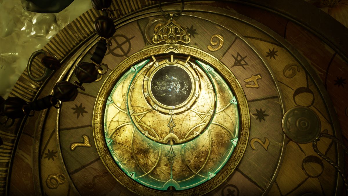 A screenshot from Alone in the Dark that shows a Talisman number puzzle.