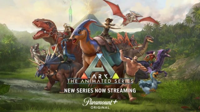 A promotional image for Ark: The Animated Series on Paramount+.