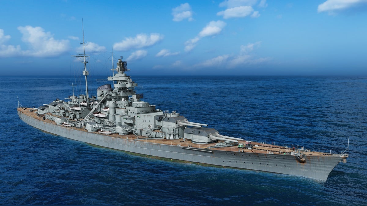 The German Bismarck in World of Warships.