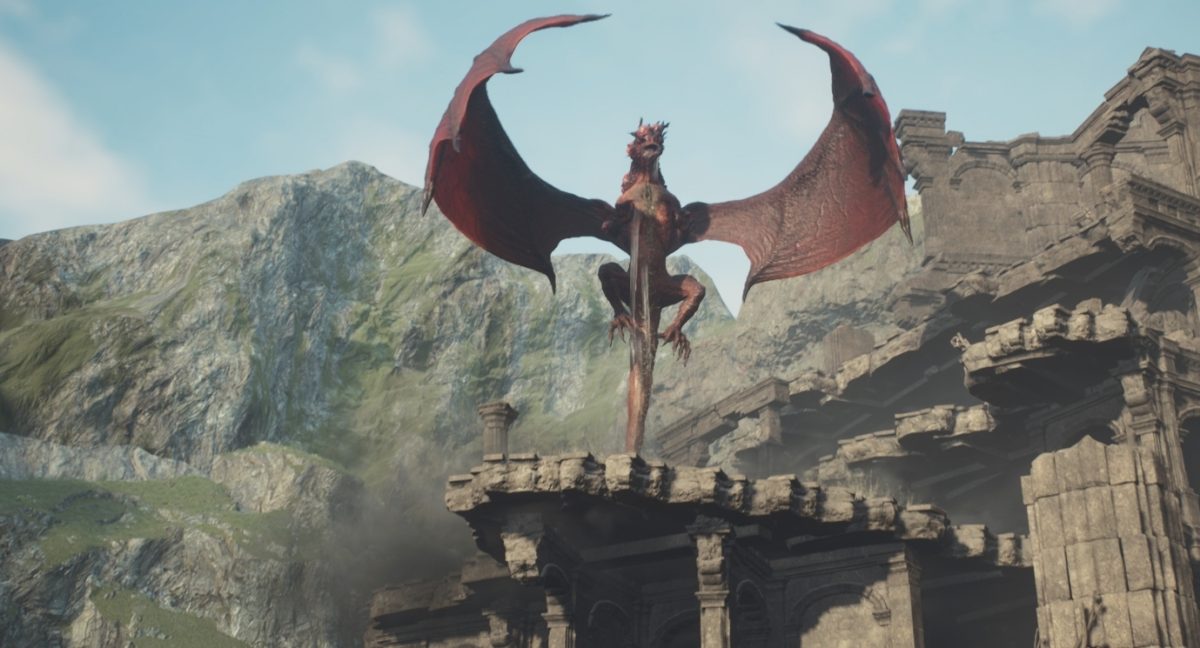 An image of a dragon at Dragonsbreath Tower in DD2