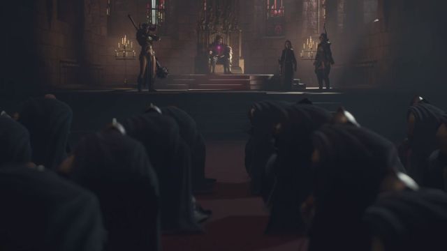 A Dragon's Dogma 2 screenshot from a cutscene in the Vernworth palace.