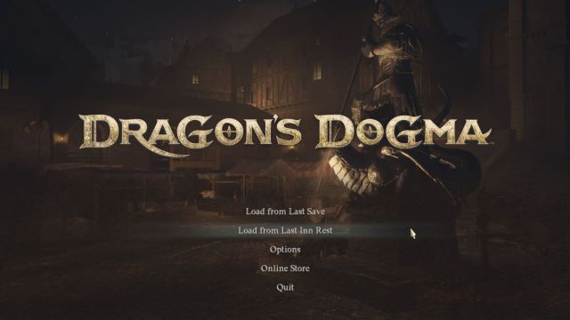 A screenshot of the Dragon's Dogma 2 load game menu.