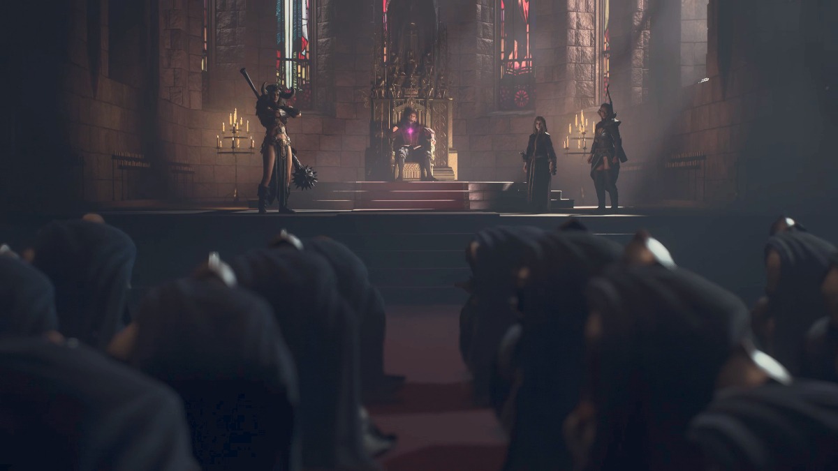 A king's coronation in a Dragon's Dogma 2 cutscene