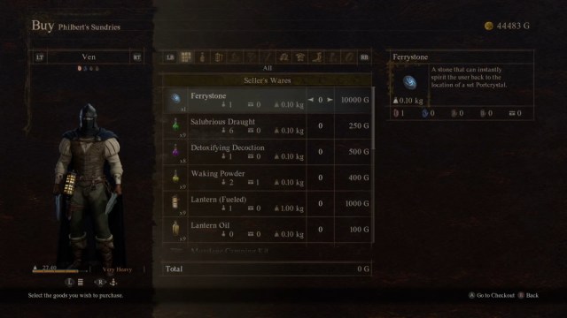 A Ferrystone available to purchase in a shop in Dragon's Dogma 2.