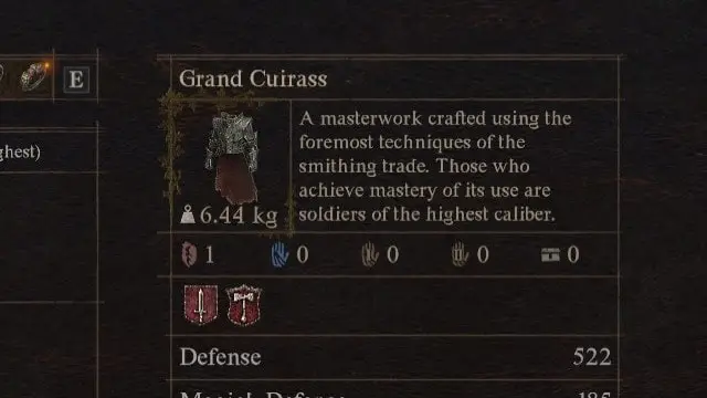 The Grand Cuirass chest piece in Dragon's Dogma 2.