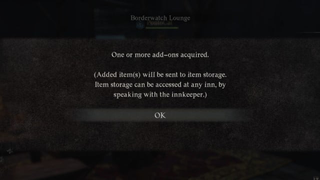 The preorder bonus message in Dragon's Dogma.