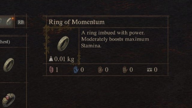 The Ring of Momentum item in Dragon's Dogma 2.