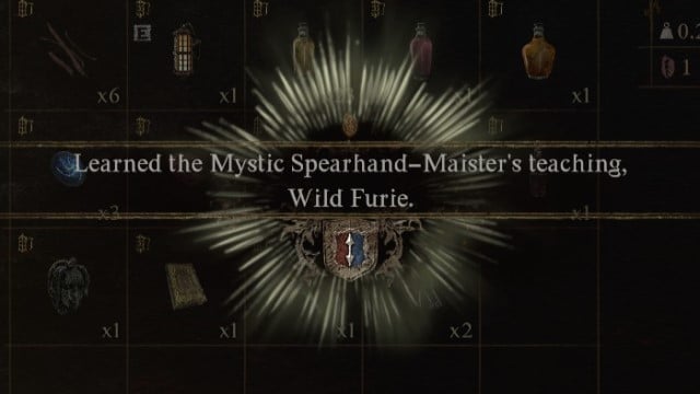 The icon for unlocking the Wild Furie Mystic Spearhand skill in Dragon's Dogma 2.