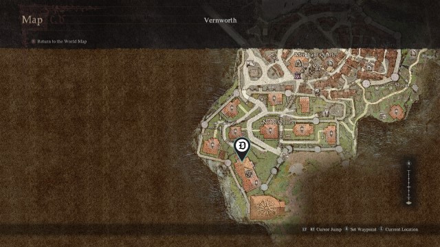 The location of Wilhelmina, the Rose Chateau, in Dragon's Dogma 2.