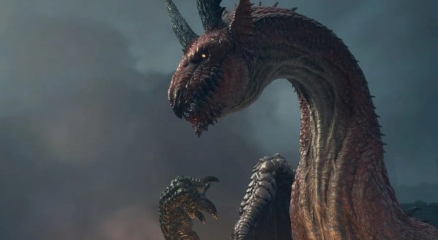 A Dragon in the final battle cutscene for Dragon's Dogma 2.
