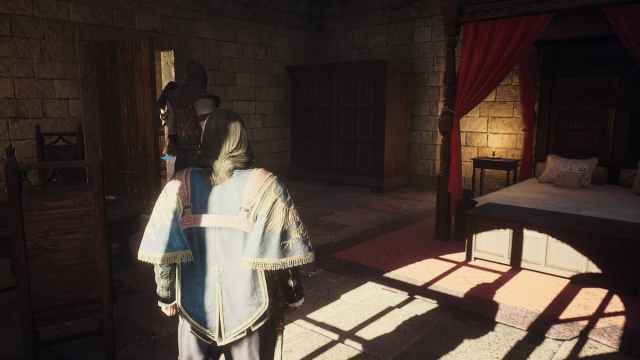 Dragon's Dogma 2 character is standing inside a room