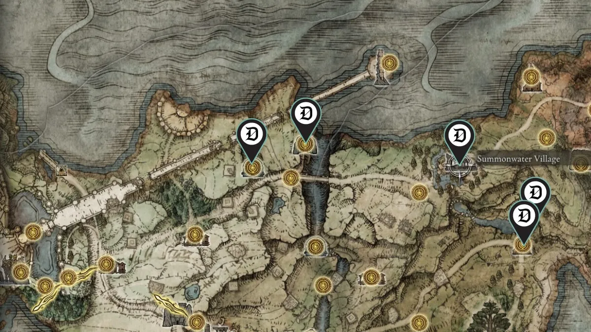 Full Limgrave Map Zone Size And Key Locations In Elden Ring   Elden Ring Northern Limgrave Half 