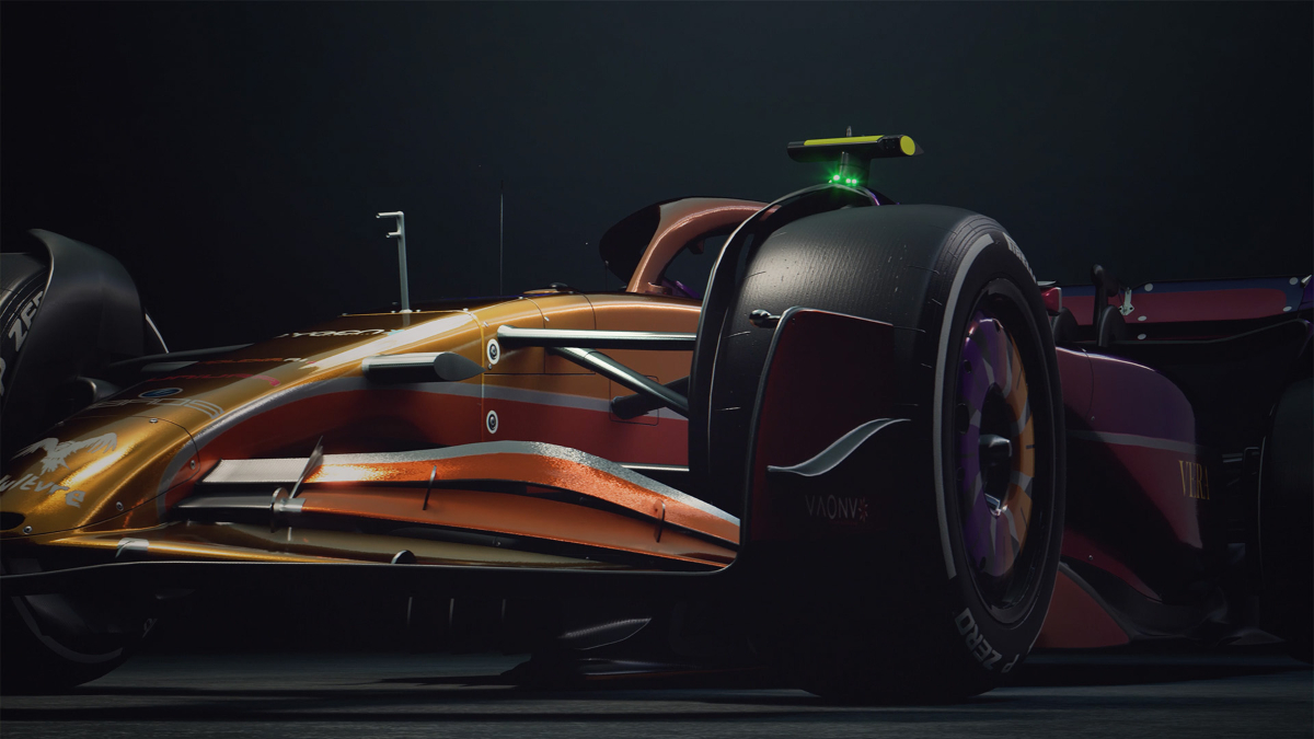 A close-up shot of a customized car in F1 Manager 2024.