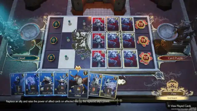 Curse of the Gi starting board in Queen's Blood