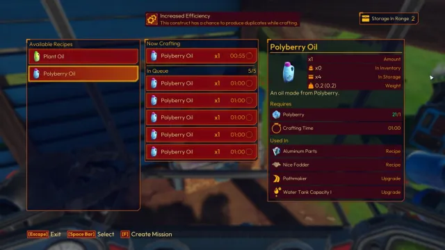 How to get Polyberry Oil in Lightyear Frontier