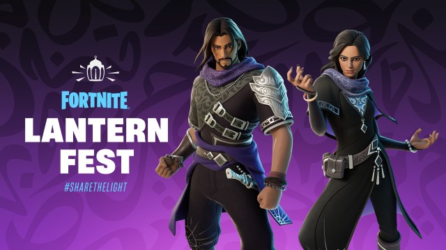 Two skins shown in a promotional image for Fortnite's Lantern Fest 2024.