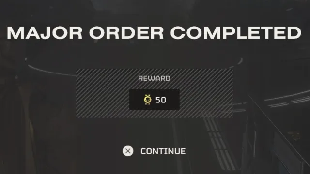 50 Medal Major Order reward in Helldivers 2