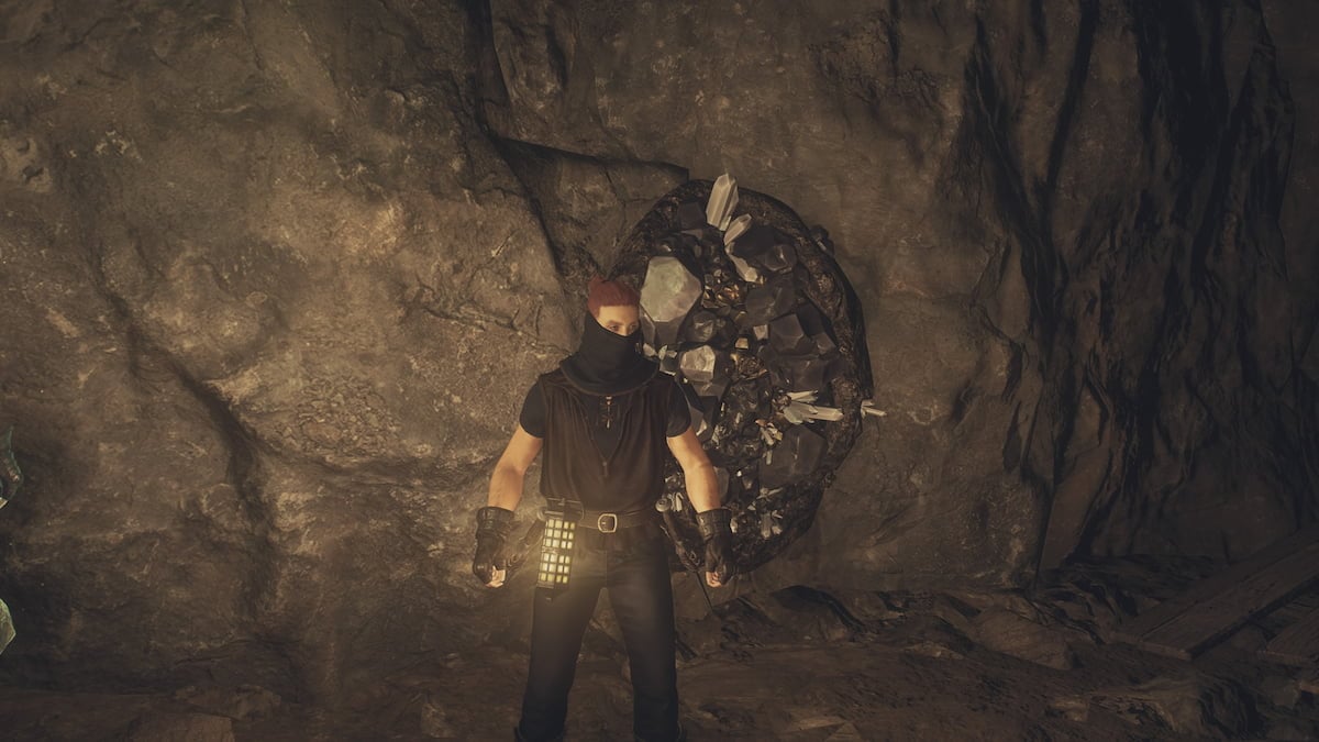 Standing next to an ore deposit in Dragon's Dogma 2