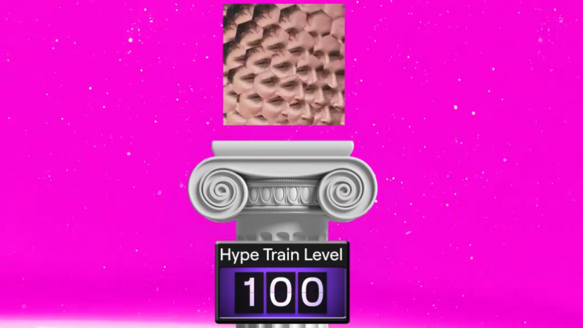 Twitch's new Hype Train KappaInfinite emote.