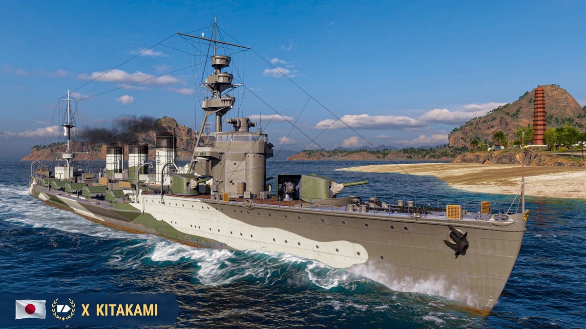 The Japanese Kitakami in World of Warships.