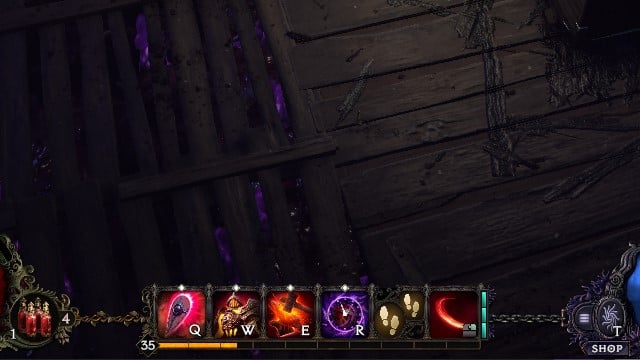 The hotbar for Last Epoch, showing 5 Sentinel Skills: Shield Rush, Manifest Armor, Forge Strike, Volatile Reversal, and Rive.