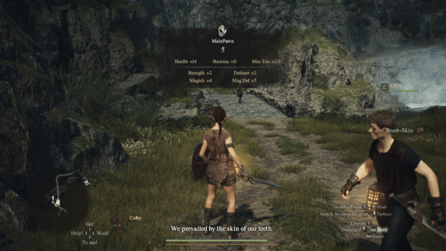 Main Pawn level up screen in Dragon's Dogma 2