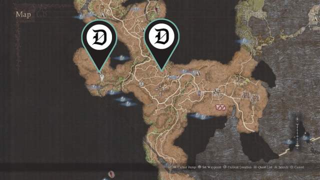 Lich map locations in Dragon's Dogma 2